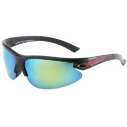 BENOBBY KIDS Lunettes De Soleil Lunettes De Soleil De Sport De Cyclisme En Plein Air Lunettes De Soleil à La Mode, Cadre Noir Feuille Verte Bleue (boîte Non Incluse) -Promos Protection des yeux : lunettes et masque Magasin 68142939 4